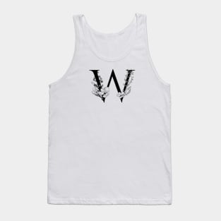 Letter W Monogram - Floral Initial Tank Top